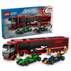 LEGO City 60445 Kamión F1 s vozidlami F1 RB20 a AMR24