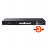 Tenda TEG1120P-16-150W PoE+ Gigabit switch 16x 1Gb/s PoE+ 802.3af/at + 2x SFP + 2x RJ45, 135W, Rack (75011997)