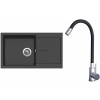 Set Sinks G23126 (dřez Infinity 860 Pureblack 26 + baterie Elasta Nerez/Černá)