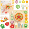PIZZA NA KRÁJANIE DREVENÁ KOCKY PUZZLE EDUKAČNÁ KUCHYŇA CLASSIC WORLD