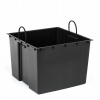 Lamelový kvetináč 34 cm x 34 x 28 cm, čierny plast (Vložka do kvetináča JUKA / FINEZJA 35x35cm)