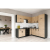 Casarredo HORIZONT R3P moderná kuchyňa 230 x 230, dub prímorský / grafit