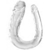 Dvojité realistické dildo King Cock Clear Large Double Trouble 17.5