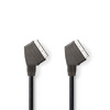 Nedis CVGL31001BK15 - Kabel SCART | SCART Zástrčka | SCART Zástrčka | 480p | 1.50 m | Kulatý | PVC | Černá