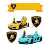 CUKROVÁ TLAČ jedlý obrázok na tortu Cukrová hmota Lamborghini Auto Sport + TEKST 8
