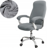 POŤAH NA OTOČNÉ KRESLO KANCELÁRSKE KRESLO VELÚR ZAMAT PREMIUM M SIVÝ