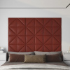 zahrada-XL Nástenné panely 12 ks vínovo-červené 30x30cm umelá koža 0,54 m² 343944