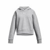 UNDER ARMOUR Rival Fleece Crop Hoodie-GRY - S
