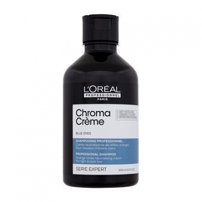 L'Oréal Professionnel Chroma Crème Professional Shampoo Blue Dyes šampon pro světle hnědé vlasy k neutralizaci oranžových tónů 300 ml pro ženy