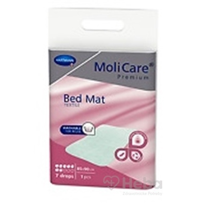 MoliCare Premium Bed Mat Textile 7 kvapiek 85x90cm textilná absorpčná podložka 1x1 ks