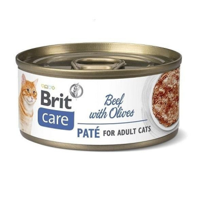 Konzerva Brit Care Cat Beef Paté with Olives 70g