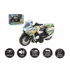 Teddies Motorka policejní na zpětné natažení na baterie se světlem