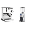 Rancilio Silvia BC, white + Eureka Atom Specialty 75, chrome