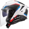 LS2 OF618 VERSO II AIR WHITE BLUE RED otvorená prilba s blendou XL (61-62 cm)