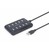 GEMBIRD Gembird UHB-U2P10P-01 10-portový USB 2.0 hub čierny