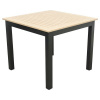 Zahradní stůl hliníkový s deskou v dekoru dřeva Doppler EXPERT WOOD 90 x 90 x 75 cm antracitový