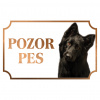 Nemecký ovčiak - Kovová tabuľka POZOR PES