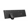 C-TECH C-TECH WLKMC-03, bezdrátový set klávesnice s myší,nízký zdvih,USB, CZ/SK,černá
