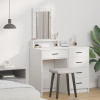 zahrada-XL Toaletný stolík Biela 50 x 41 x 140 cm Kompozitné drevo 865154