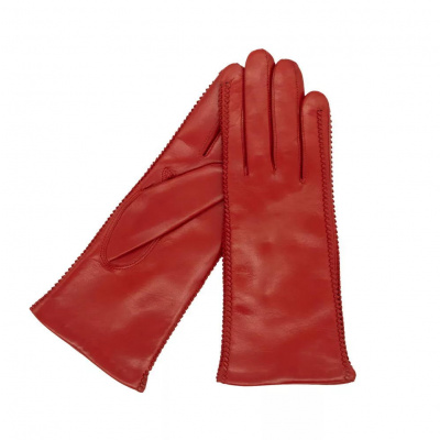 KARMA Leather Gloves Chloe dámske kožené rukavice Veľkosť: 7, Farba: Červená