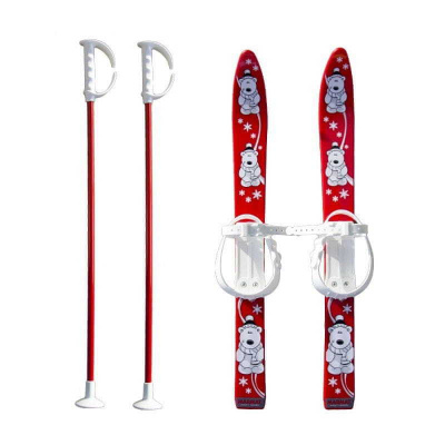 Master Baby Ski 70 cm - detské plastové lyže - červené