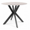 SIGNAL MEBLE Okrúhly jedálenský stôl TALIA 90, čierna/biely efekt mramoru