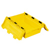 Univerzálné stohovatelné nádoby classic-line D, s vekom, 600 x 400 x 199 mm, žlté, BJ = 3 kusy