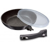Panvica BERLINGERHAUS Panvica s odnímateľnou rukoväťou + veko Carbon PRO Line 28cm (BH-6913)