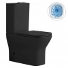 CERANO WC kombi Hugo, Rimless + Slim/UF sedátko - spodný/zadný odpad - čierna matná - 63,5x35,5 cm