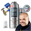 CARFIX 5v1 - FAKTOR PRE KLIMATIZÁCIU R134A + KÁBEL + ADAPTÉR R12 + BOMBA