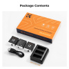 K&F GoPro Hero 12/11/10/9 sports camera battery 1730mAh,3 pack LED charger set K&F Concept