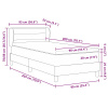 vidaXL Posteľ s matracom Svetlosivá 90x200 cm Textília - Light grey - 260012-276643