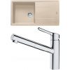 Set Franke G189 (dřez BFG 611 Pískový melír + baterie FC 3055.031 ORBIT Chrom) 114.0650.595