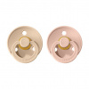 BIBS Colour cumlíky z prírodného kaučuku 2ks Vanilla/Blush - 1
