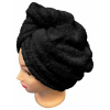 Top textil Rychleschnoucí froté turban na vlasy, černý
