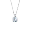 Náhrdelník z bieleho zlata s akvamarínom a diamantom KLENOTA N0653792
