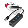 AXAGON HUE-S2B, 4x USB 3.0 CHARGING hub, micro USB napr. konektor, kábel USB-A 30cm HUE-S2B