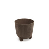 kvetináč 10,7cm RYFO N ECO WOOD DRF110NW-4625W kávový plastový