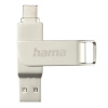 HAMA USB kľúč C-Rotate Pro, USB-C 3.1/3.0, 64 GB, 70 MB/s, strieborný - 00182490