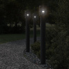 Vonkajšia Stojaca Lampa Zásuvka Čierna 110Cm Nehrdzavejúca Oceľ Čierna