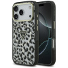 Guess - Leopard Glitter MagSafe puzdro pre iPhone 17 Pro Max - čierne