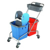 Clean Profi Upratovací vozík 2 x 25l vedrá, chrom. konštrukcia , žmýkací lis, vanička