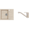 Granitový drez s batériou ALVEUS Rock 30 Beige 55 595x475 mm + batéria Nina SETA041