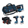 BOSCH Sada AKU náradia (GSR 18V-65 + GDX 18V-285 + GBH 18V-22, 3x GBA 18V 5,0 Ah, GAL 12V-18V-80) 0615A50093