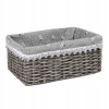 Kôš, košík - Universal Basket Rattan odtiene šedej (Gray Rattan Basket s materiálom 28x18x12)
