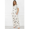 Italian Fashion Dámske bavlnené pyžamo Figaro Ecru XL