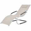 Záhradné lehátko - Vidaxl Deckchair s vankúšom, hliník a textilén, KR (Vidaxl Deckchair s vankúšom, hliník a textilén, KR)