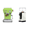 Ascaso Dream PID, Fresh Pistachio + Eureka Mignon Perfetto, BL white