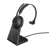 Jabra Evolve2 65, UC Mono Slúchadlá s mikrofónom Bezdrôtový Pres hlavu Kancelária / call centrum USB Typ-A Bluetooth Čierna (26599-889-989)