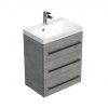 Swiss aqua technologies Koupelnová skříňka s umyvadlem SAT Cube Way 60x76,5x40 cm beton CUBE2603BE